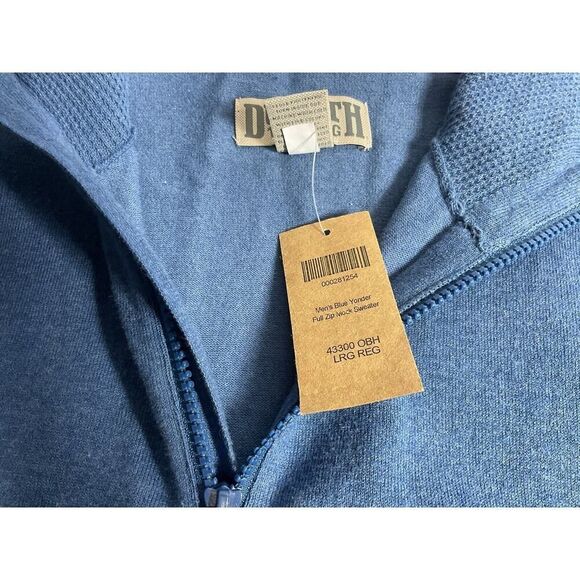 Duluth Trading Co Men's Blue Yonder Full Zip Mock Sweater Large - Picture 7 of 14